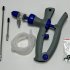 Dosing syringe, hose attachment